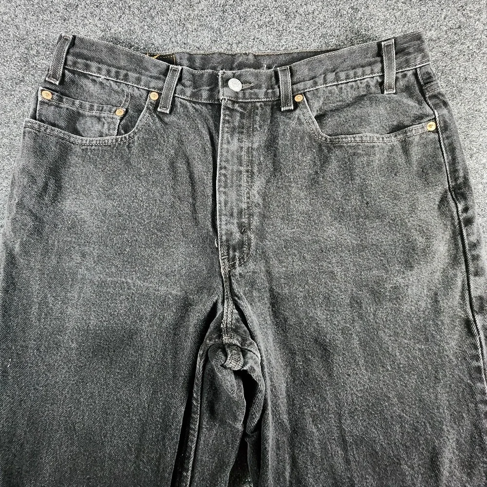 VTG Levis 550 Jeans Black Men's 38x34 Fit 34x32 Y2K 2000‎ Relaxed Fit Denim